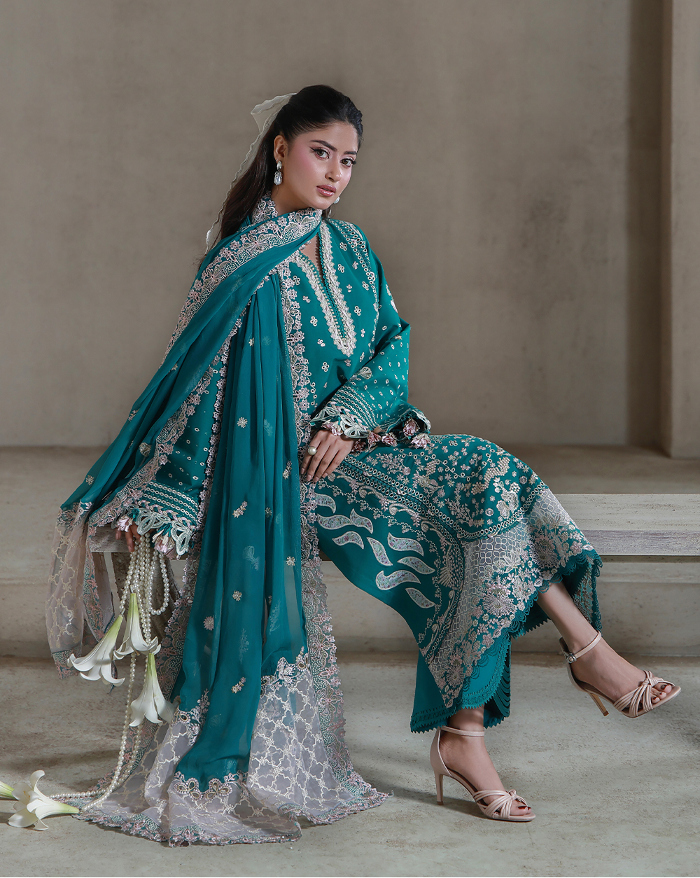 Saagar Festive Luxury Lawn – AYZEL (AL-07)