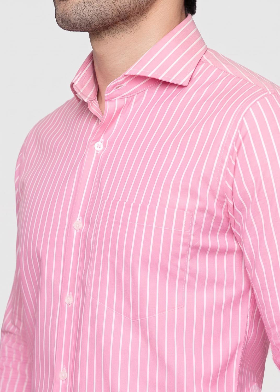 cotton Formal Shirt in Pink