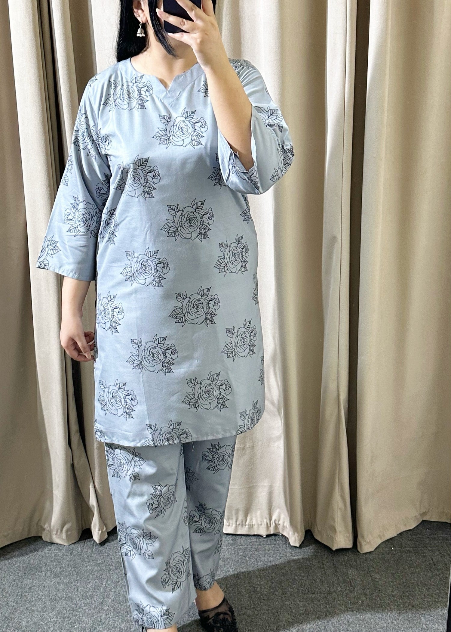 linen Co Ord Sets in Ash grey