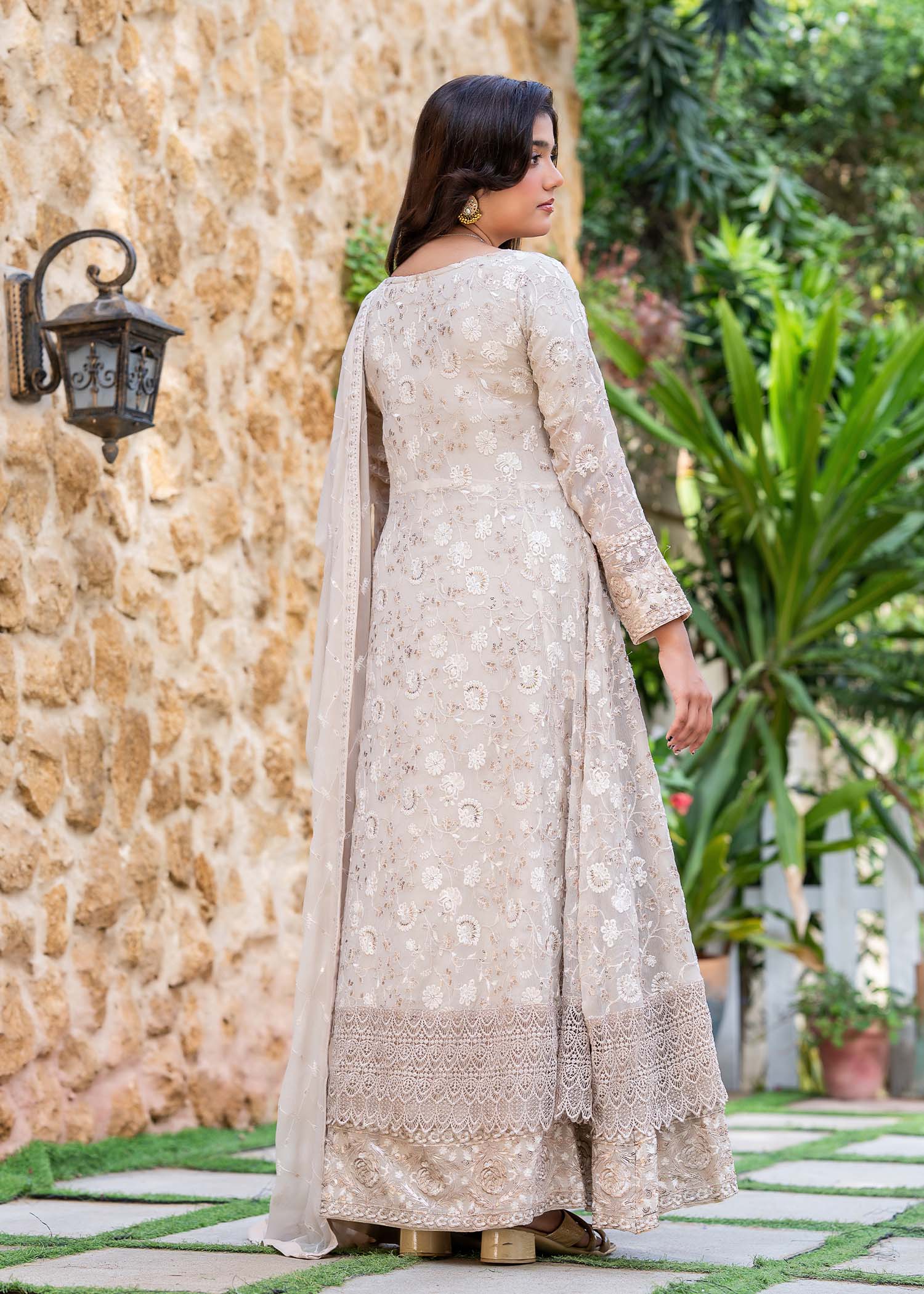 chiffon Maxi in Cream