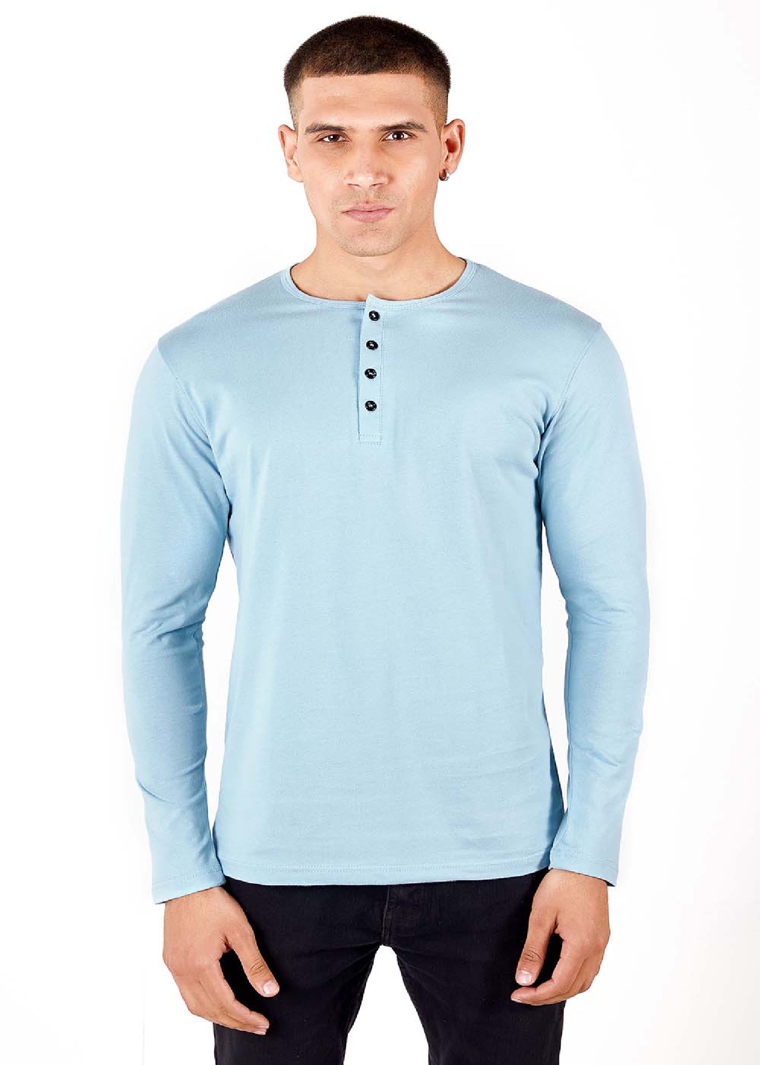 cotton T Shirt in Sky blue
