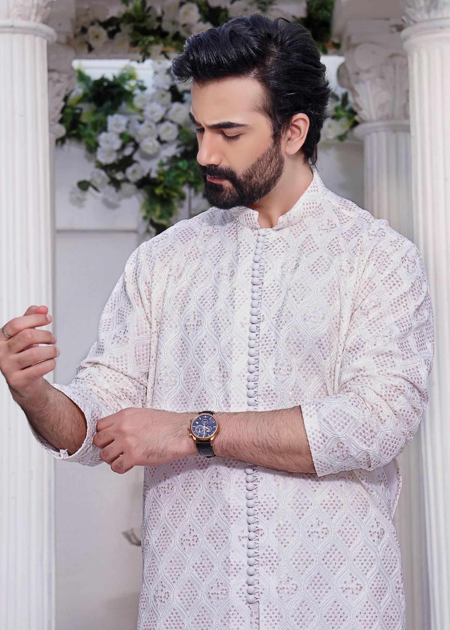 masuri Kurta Set in Off-white