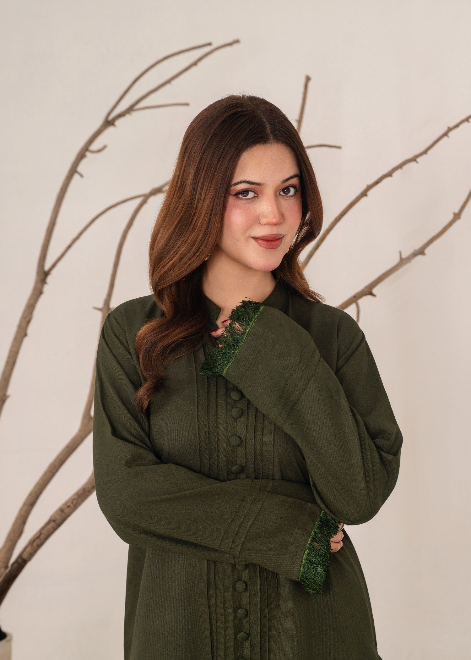 karandi Co Ord Sets in Olive green