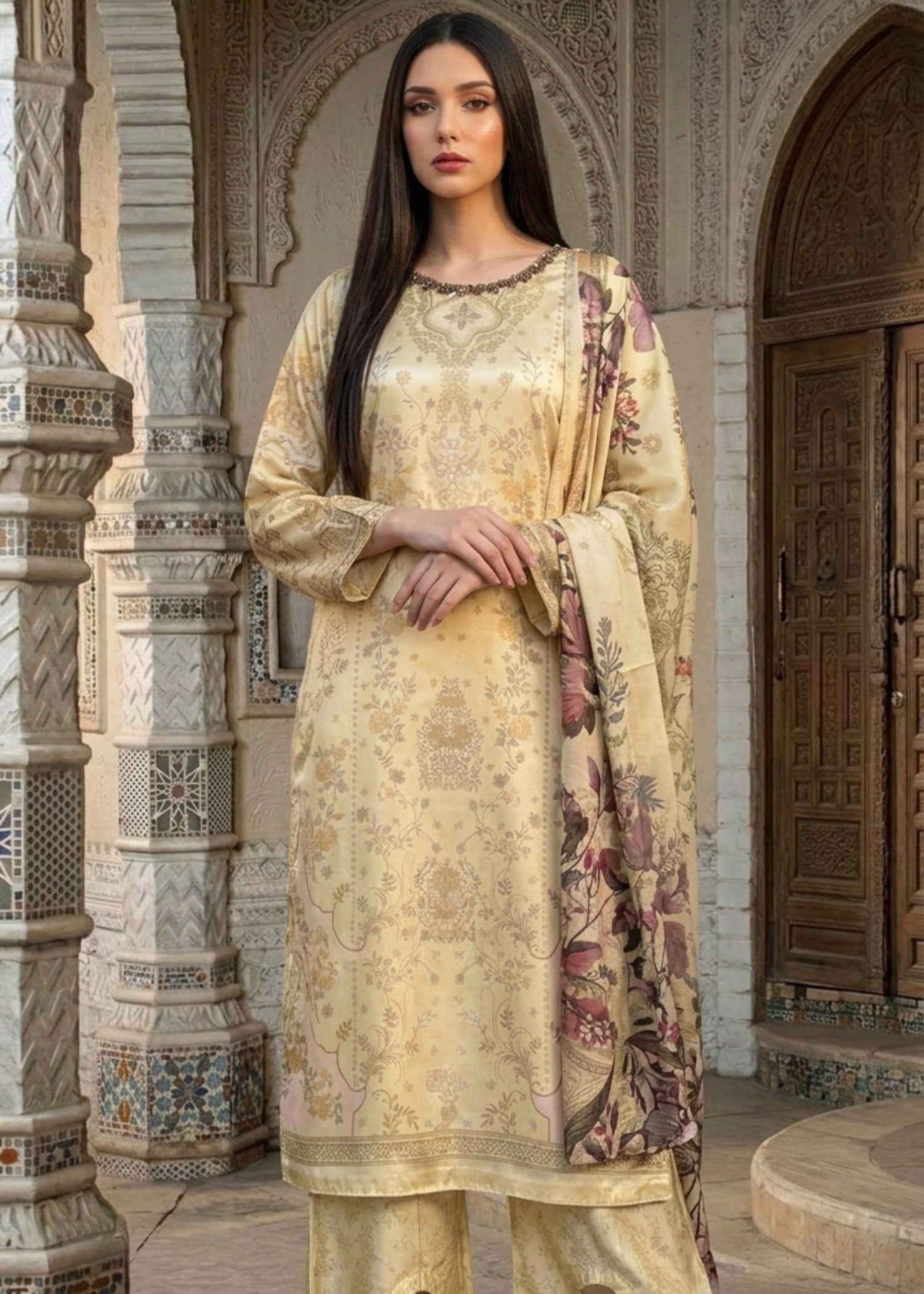 charmuse/shamooz Kurta Set in Pale yellow