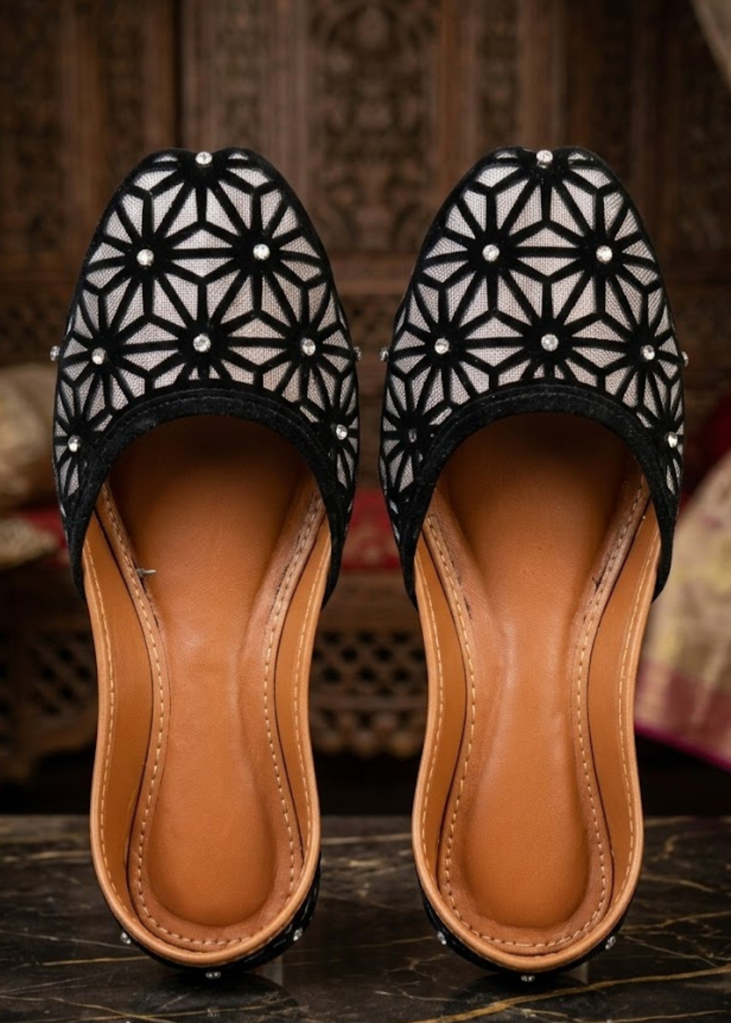 Khussa in Black by - High Quality Women Khussa OPW9522