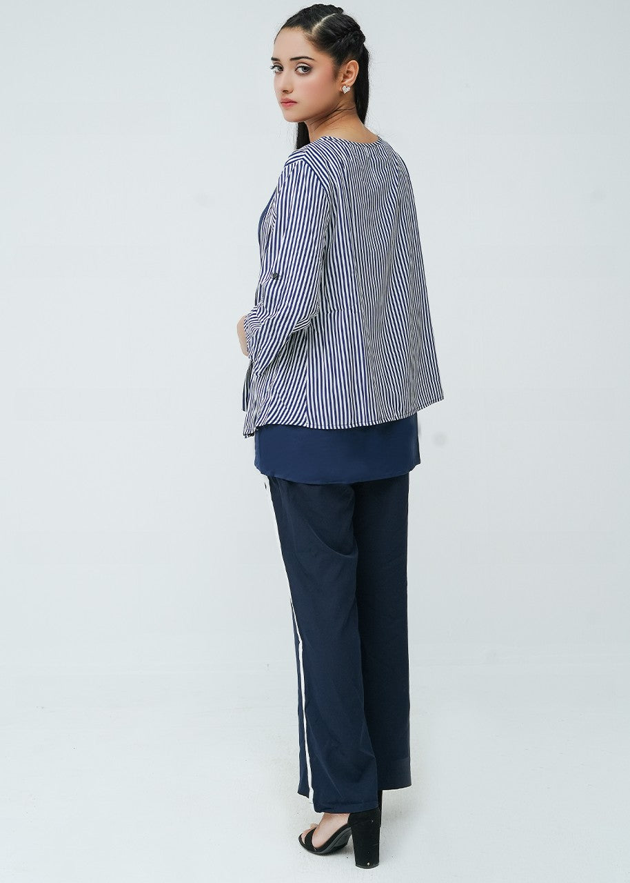 viscose Cardigan in Navy blue