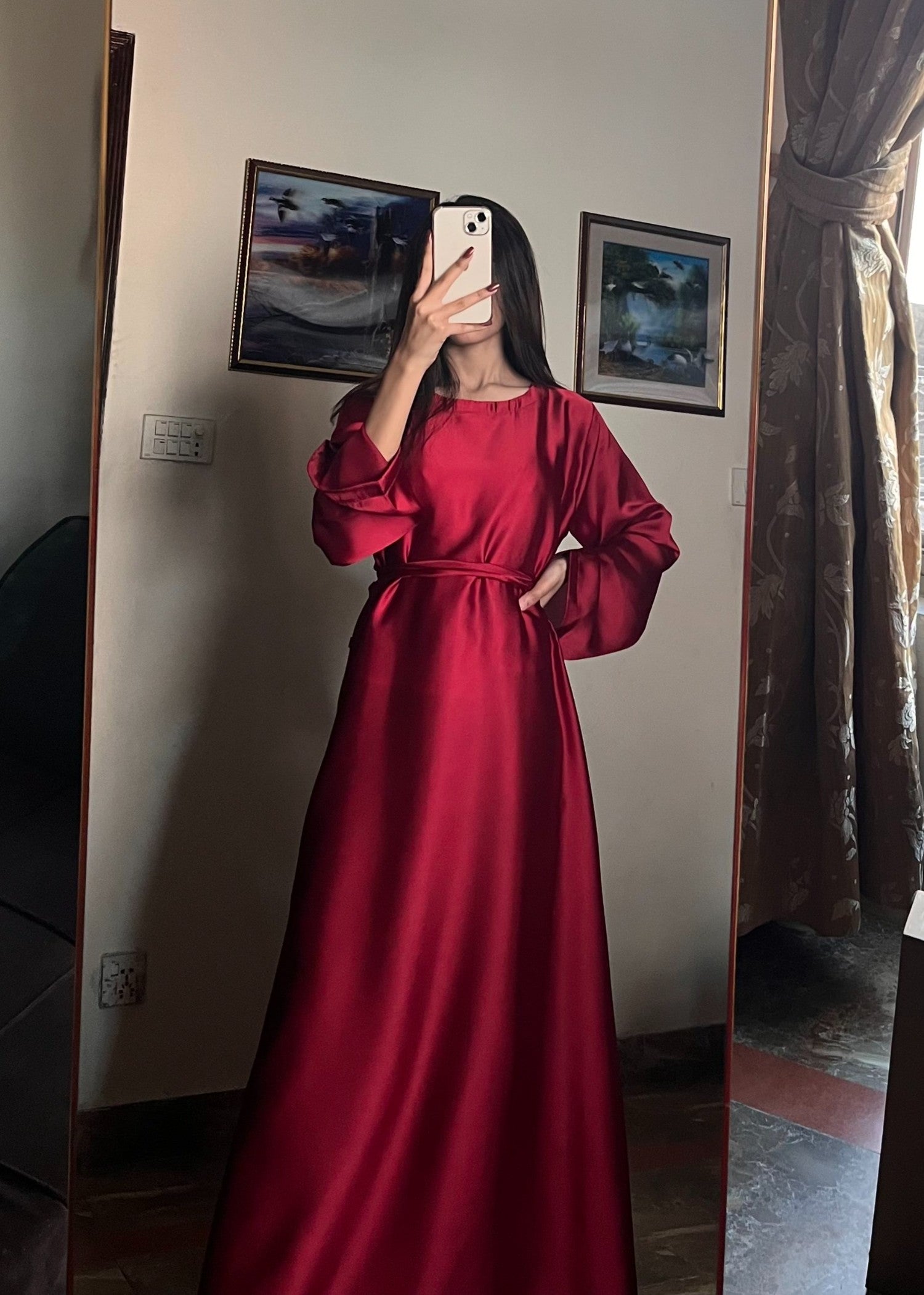 charmuse/shamooz Dress in Maroon