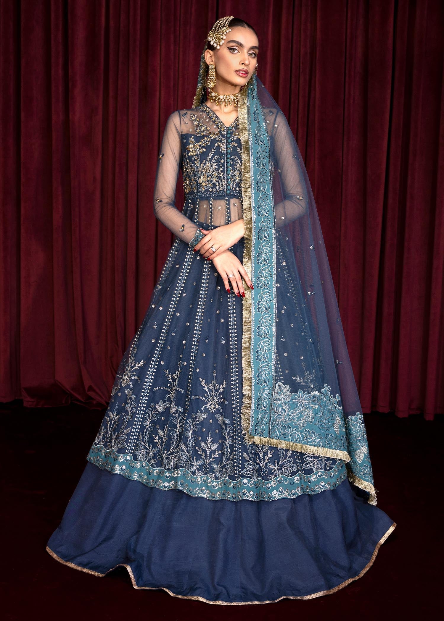 net Unstitched in Blue