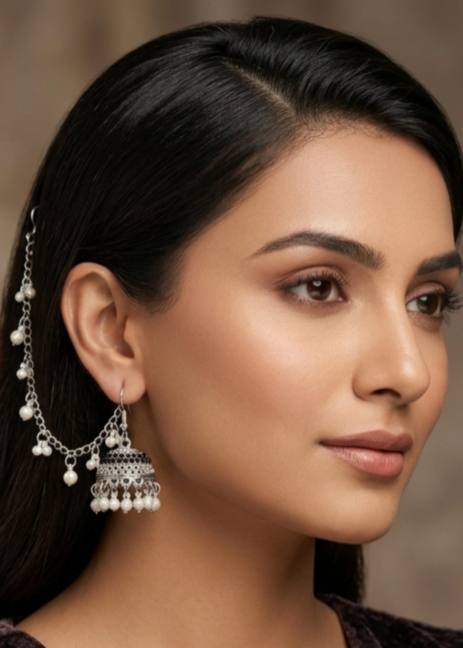 Earrings in Silver Color by - Trendy Women Earrings DEC7819