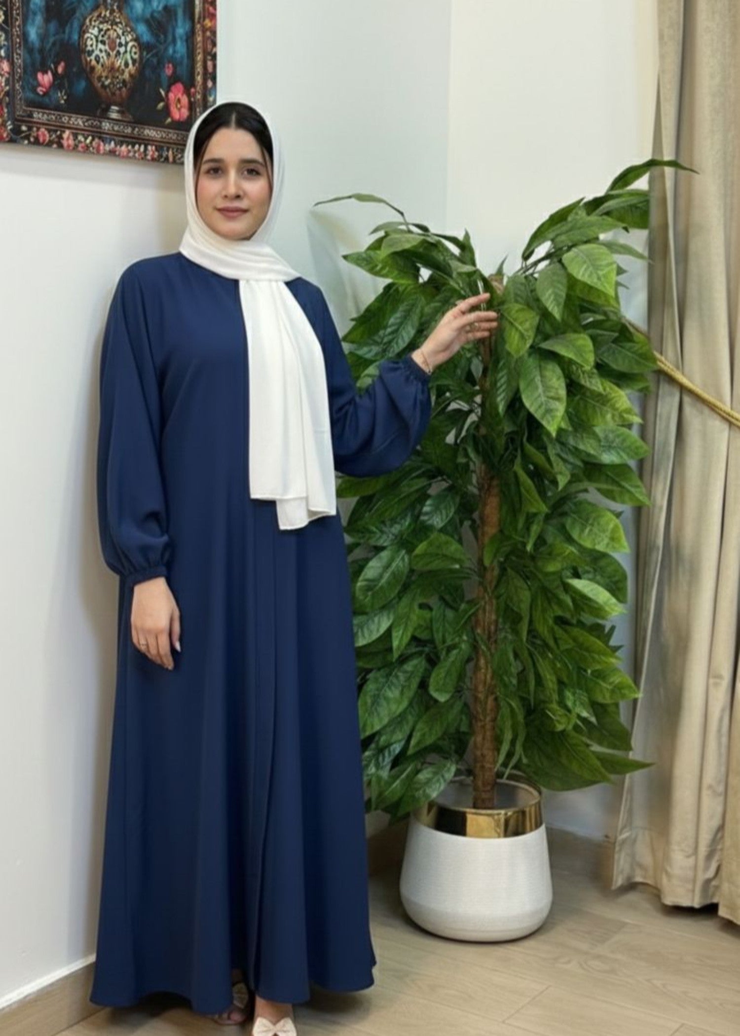 nidha Abaya in Navy blue