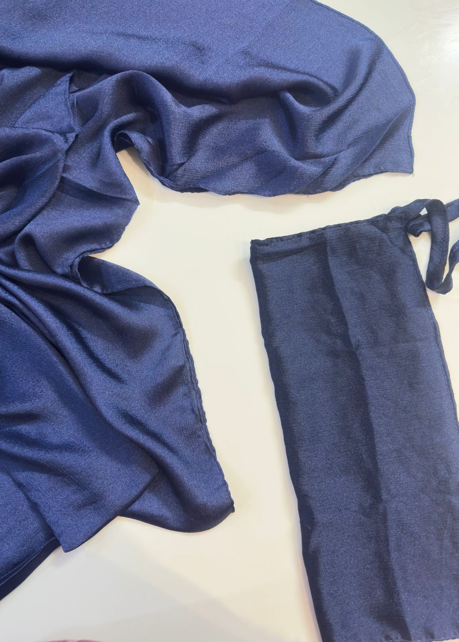 banarsi silk Hijab in Navy blue