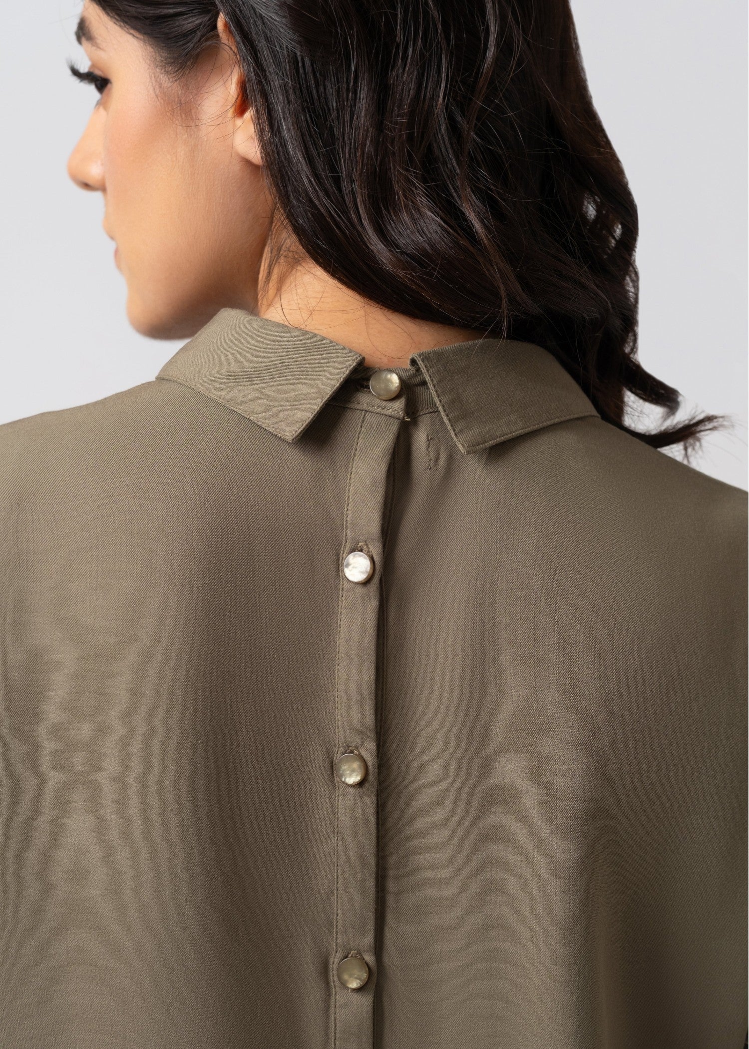 cotton Top in Olive green