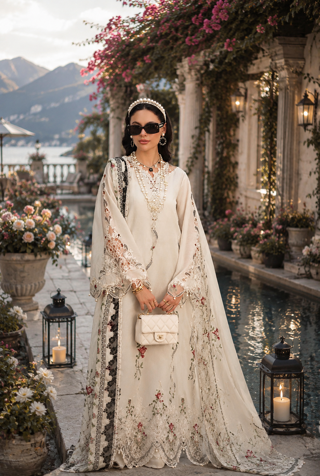 Noor Eid Printskhas Lawn – D7 – Ivory Heritage