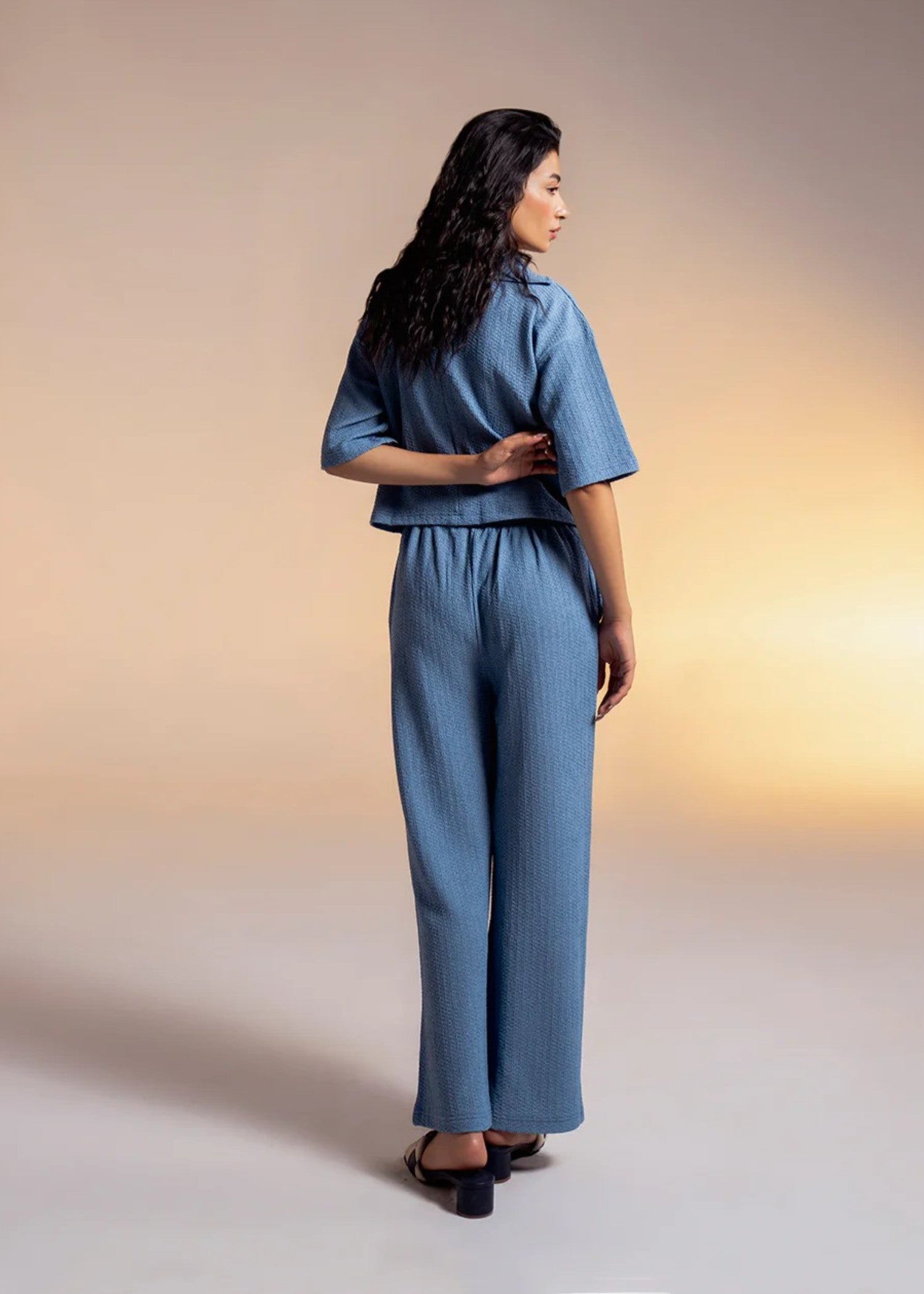 cotton Trousers in Denim