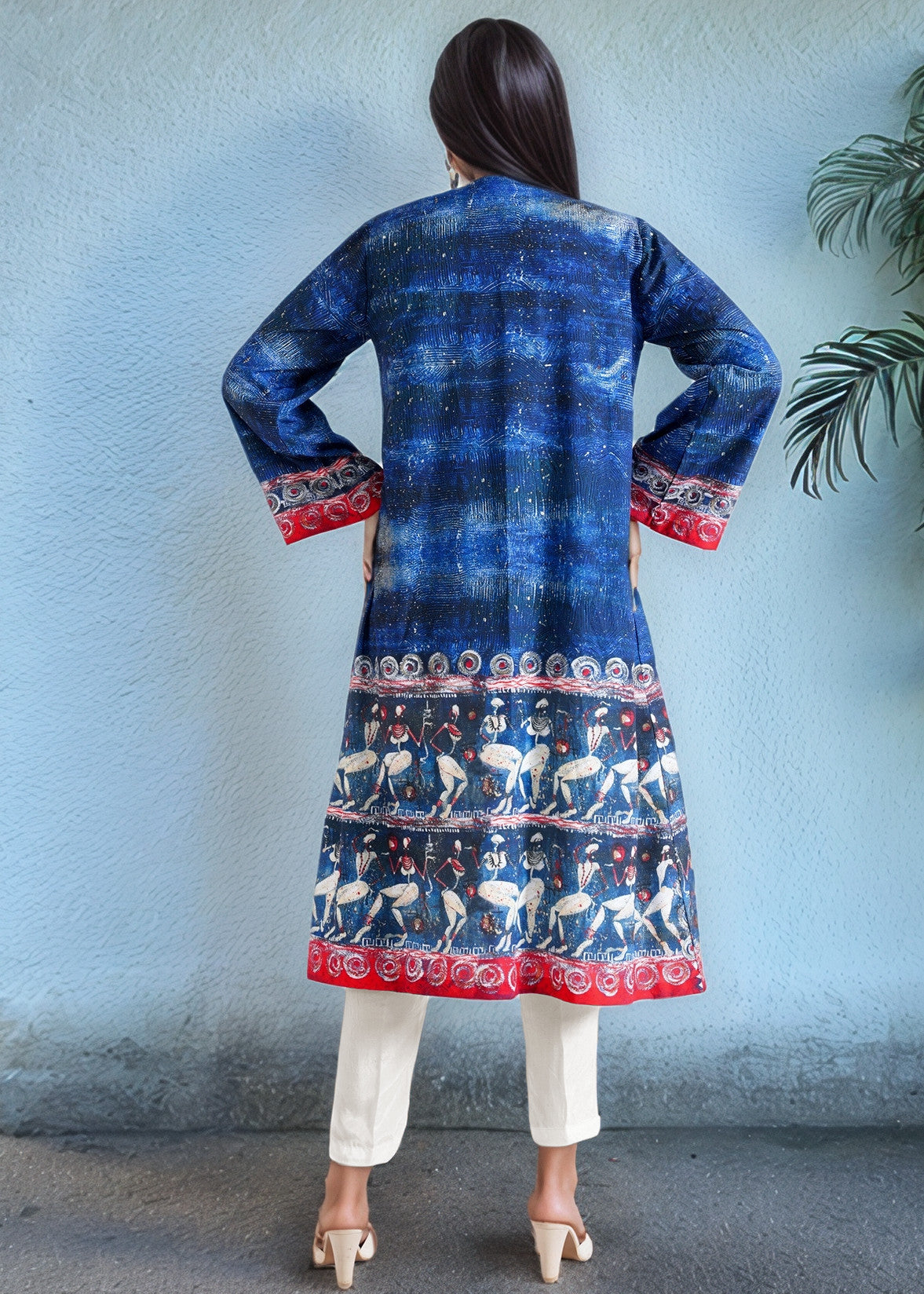 crepe Gown in Blue