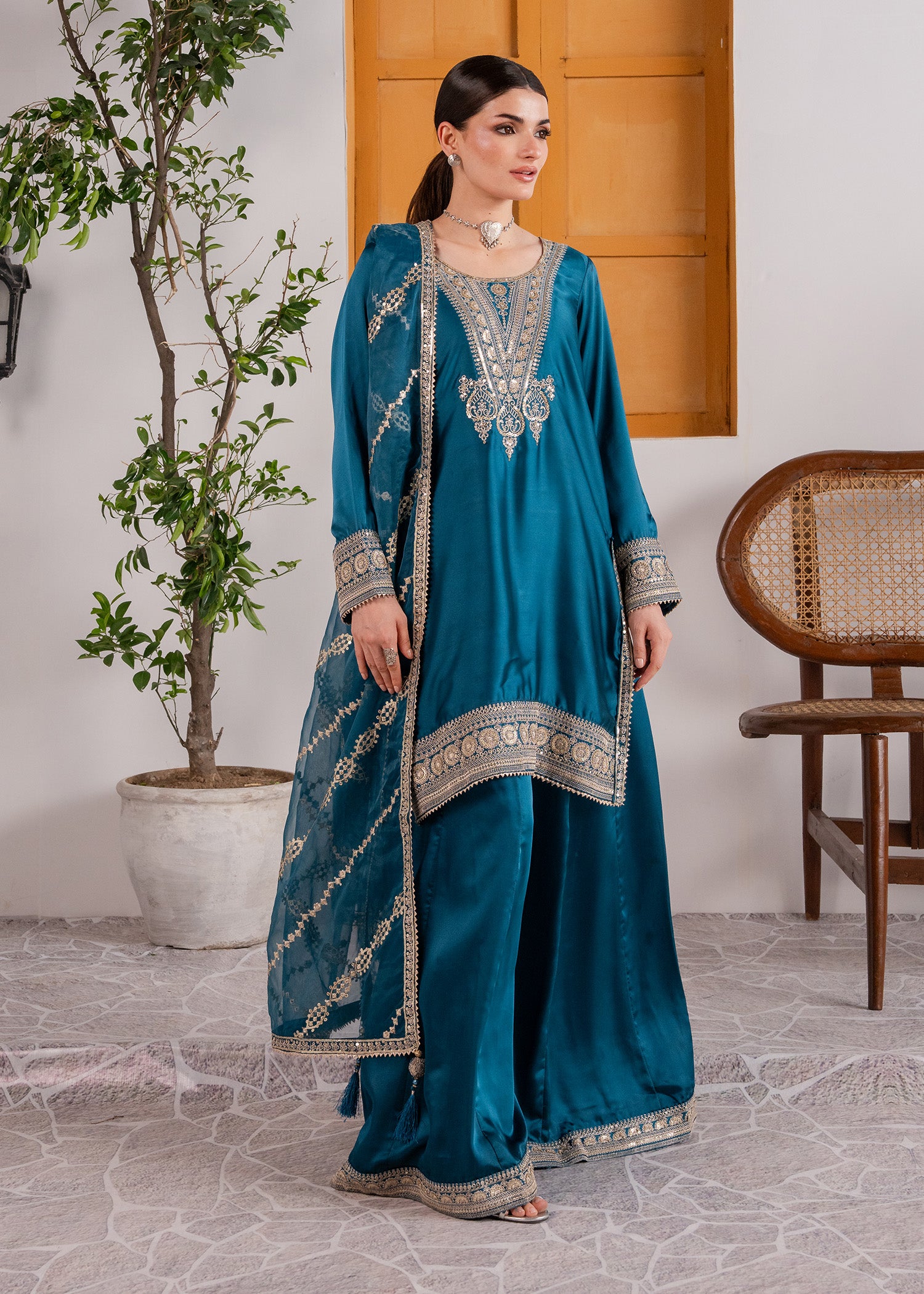 charmuse/shamooz Kurta Set in Teal