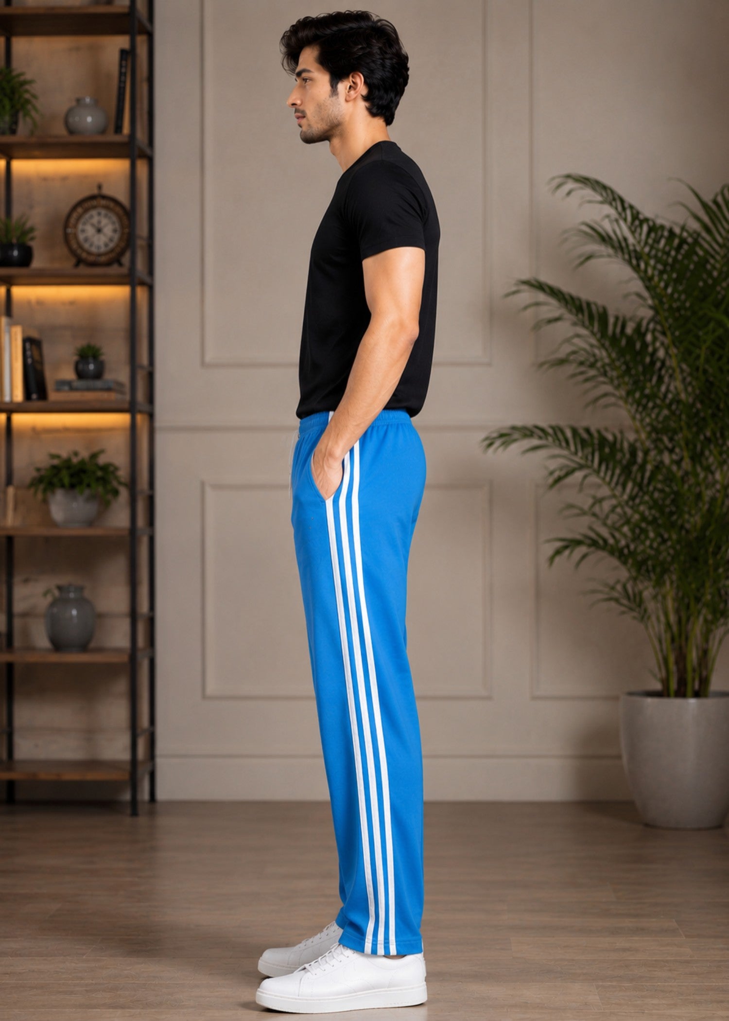 cotton Trousers in Azure