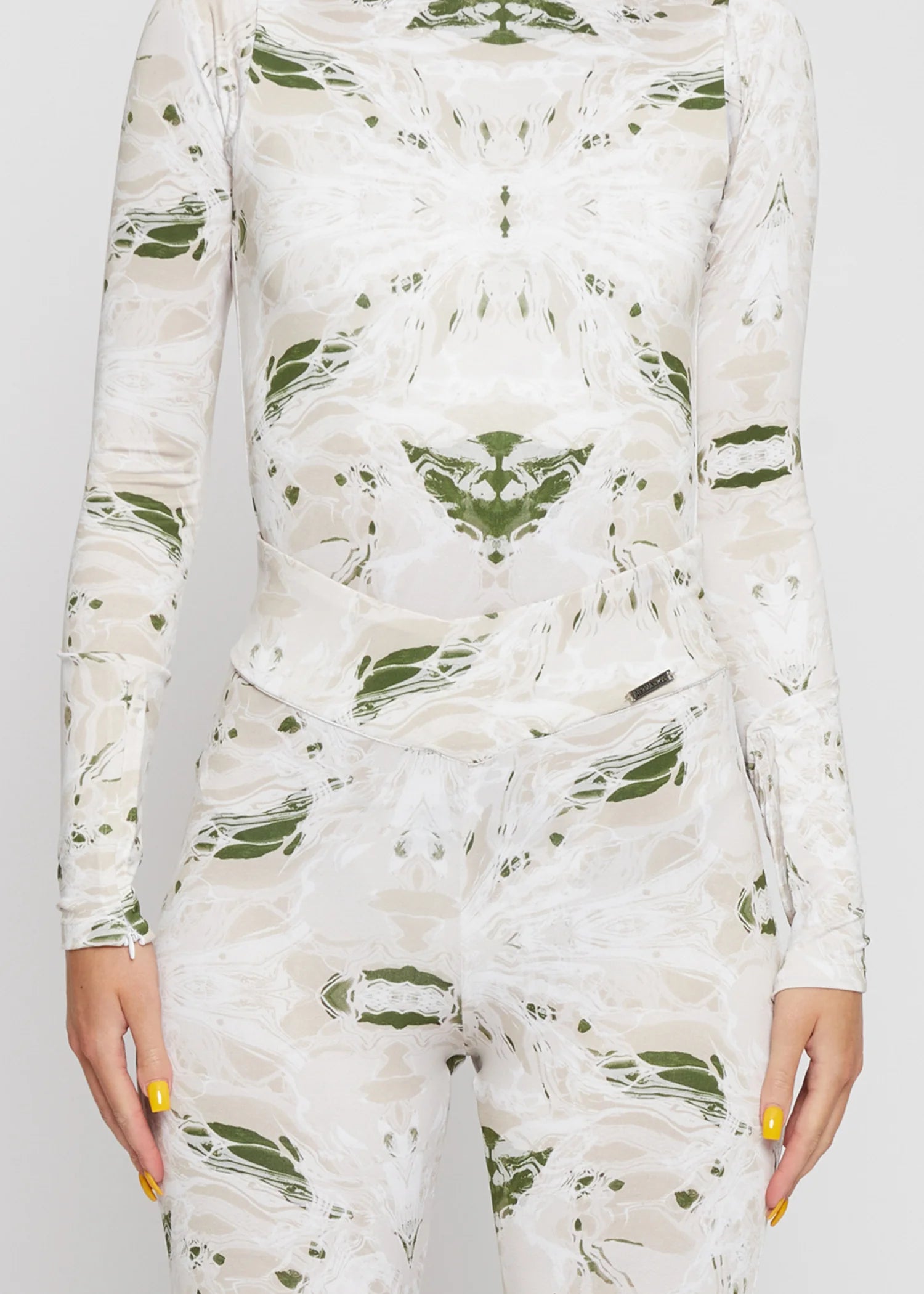 polyester-spandex Leggings in White