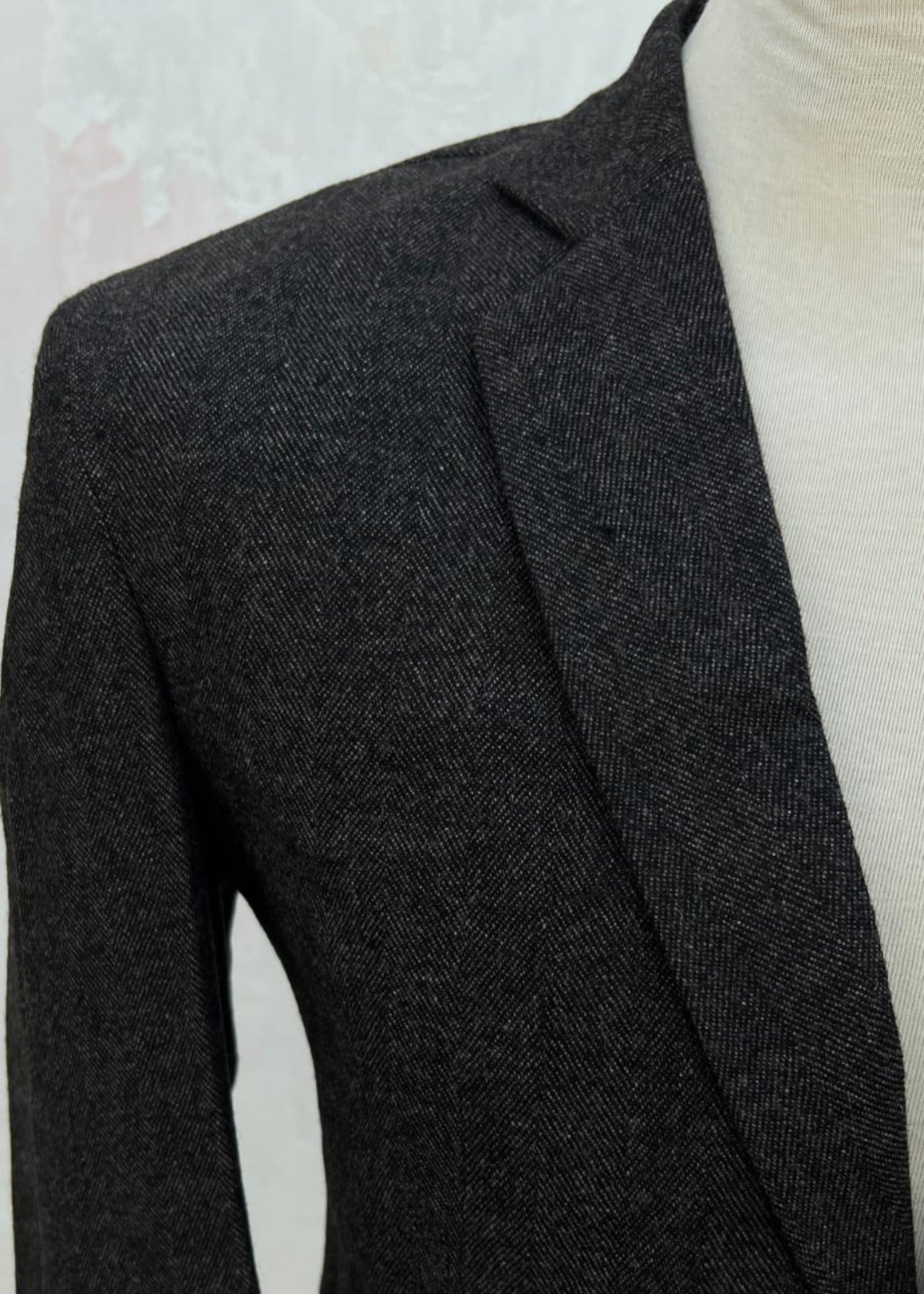 herringbone Blazer in Dark grey