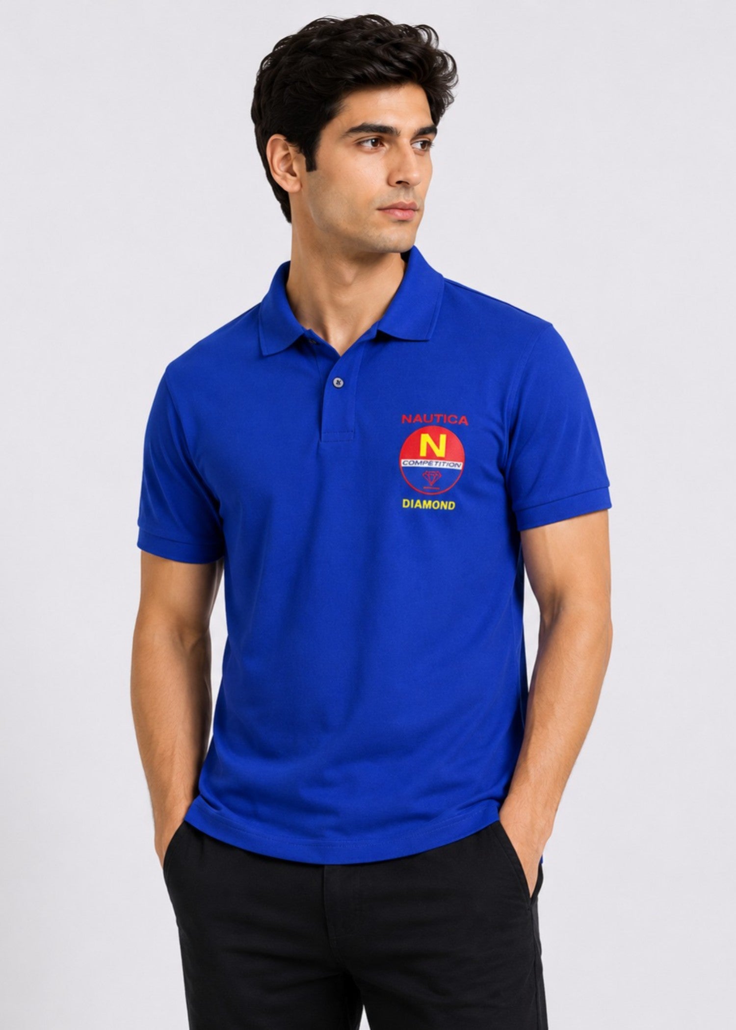 cotton jersey Polo Shirt in Blue