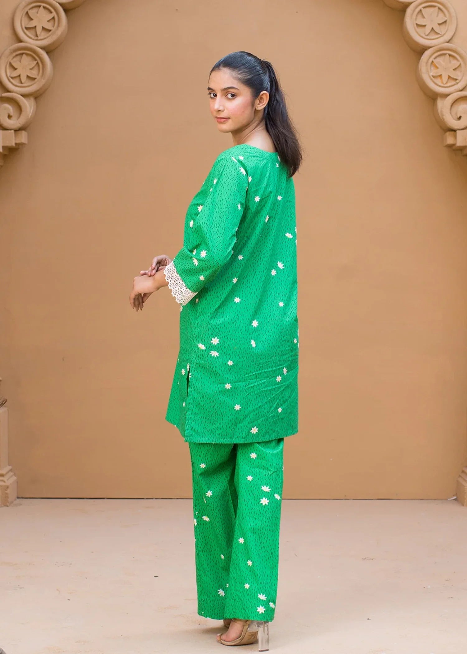 cotton Co Ord Sets in Kelly green