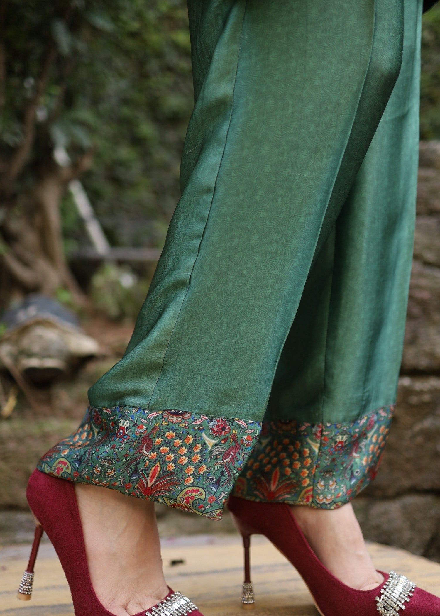 silk Co Ord Sets in Forest green