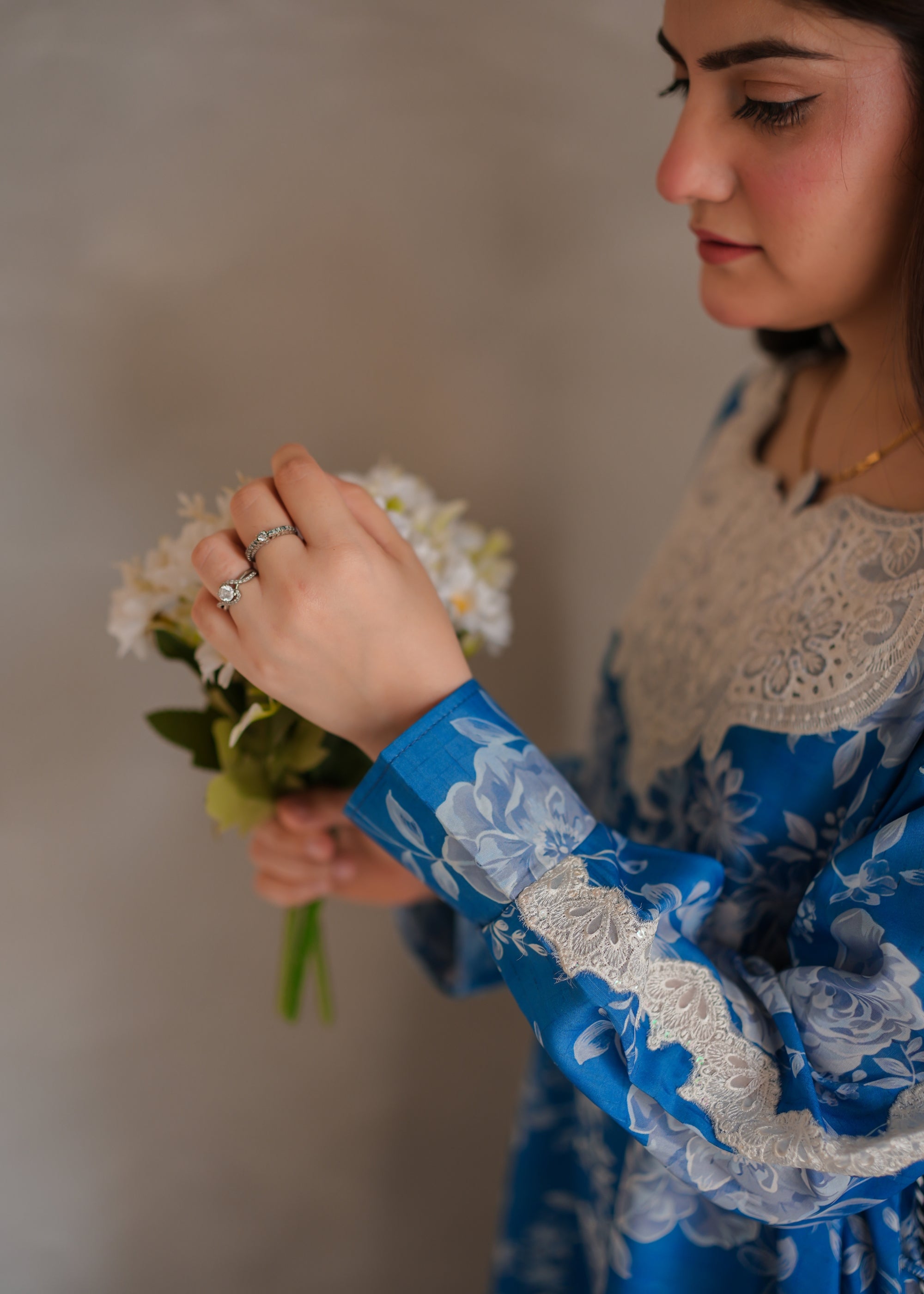 poly lawn Co Ord Sets in Cornflower blue
