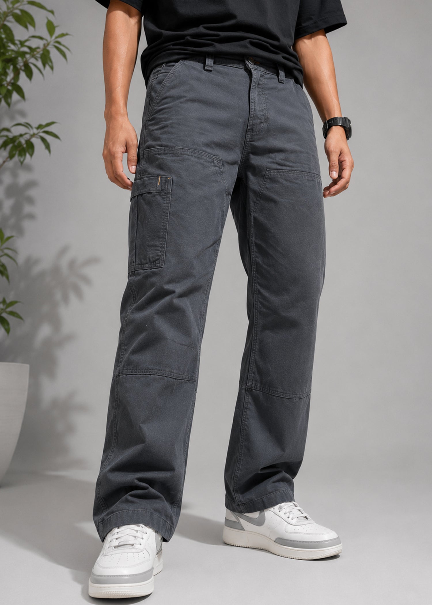 cotton Pants in Ash grey
