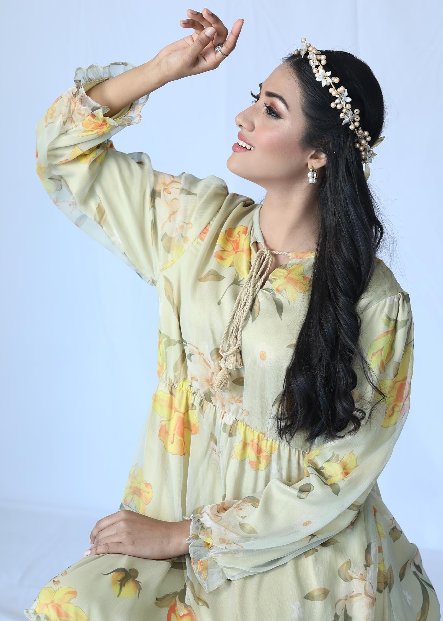 chiffon Maxi in Mellow yellow