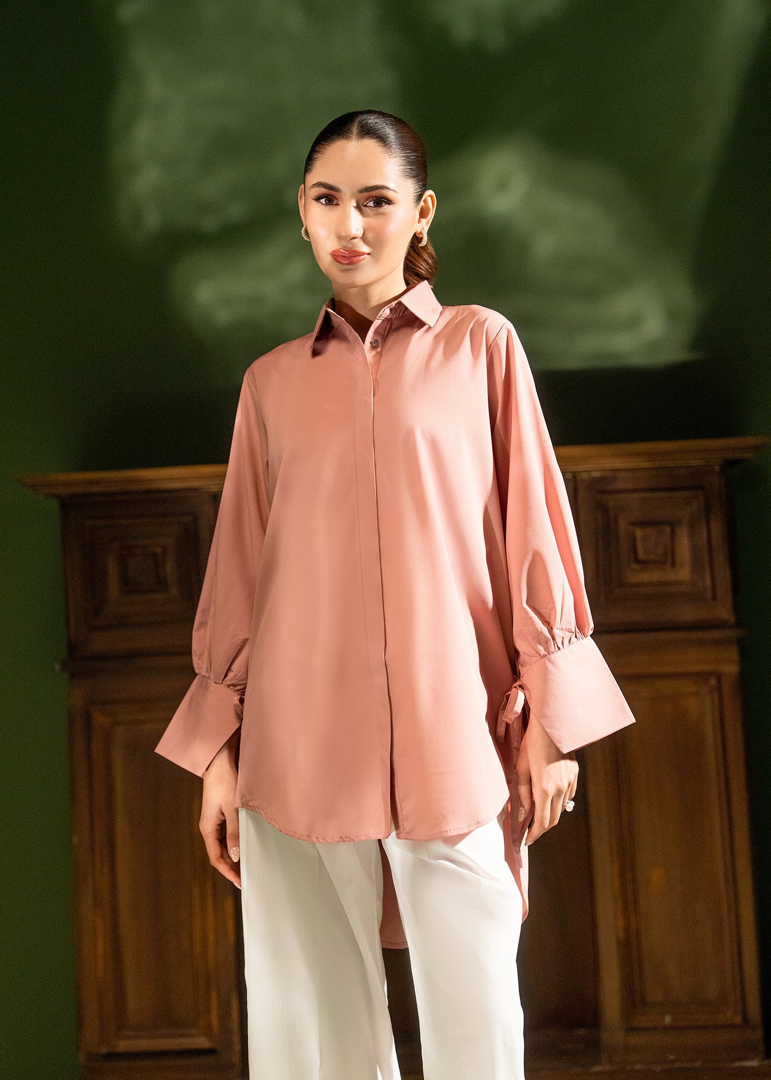crepe Top in Pink