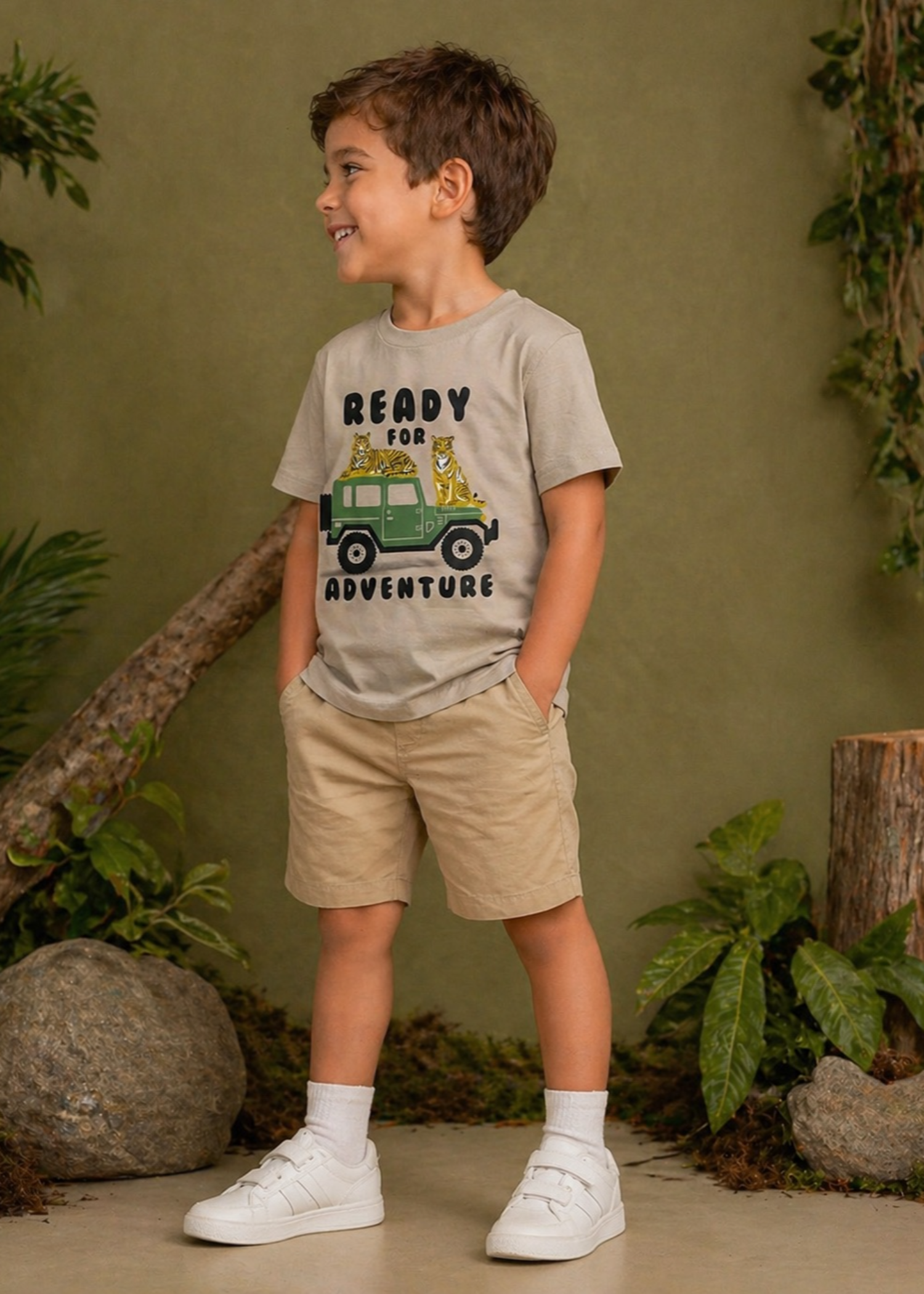 cotton jersey T Shirt in Blonde