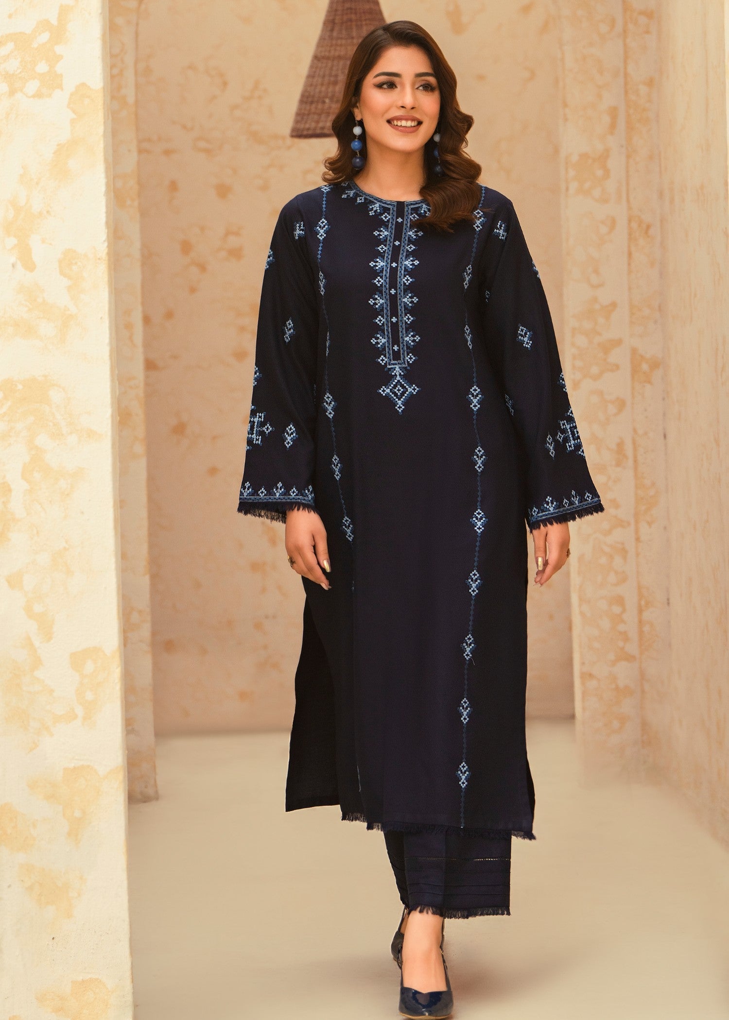 marina Kurta Set in Navy blue