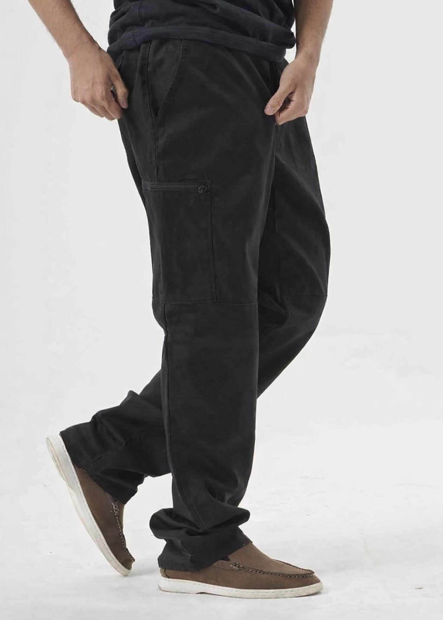 terry Pants in Black