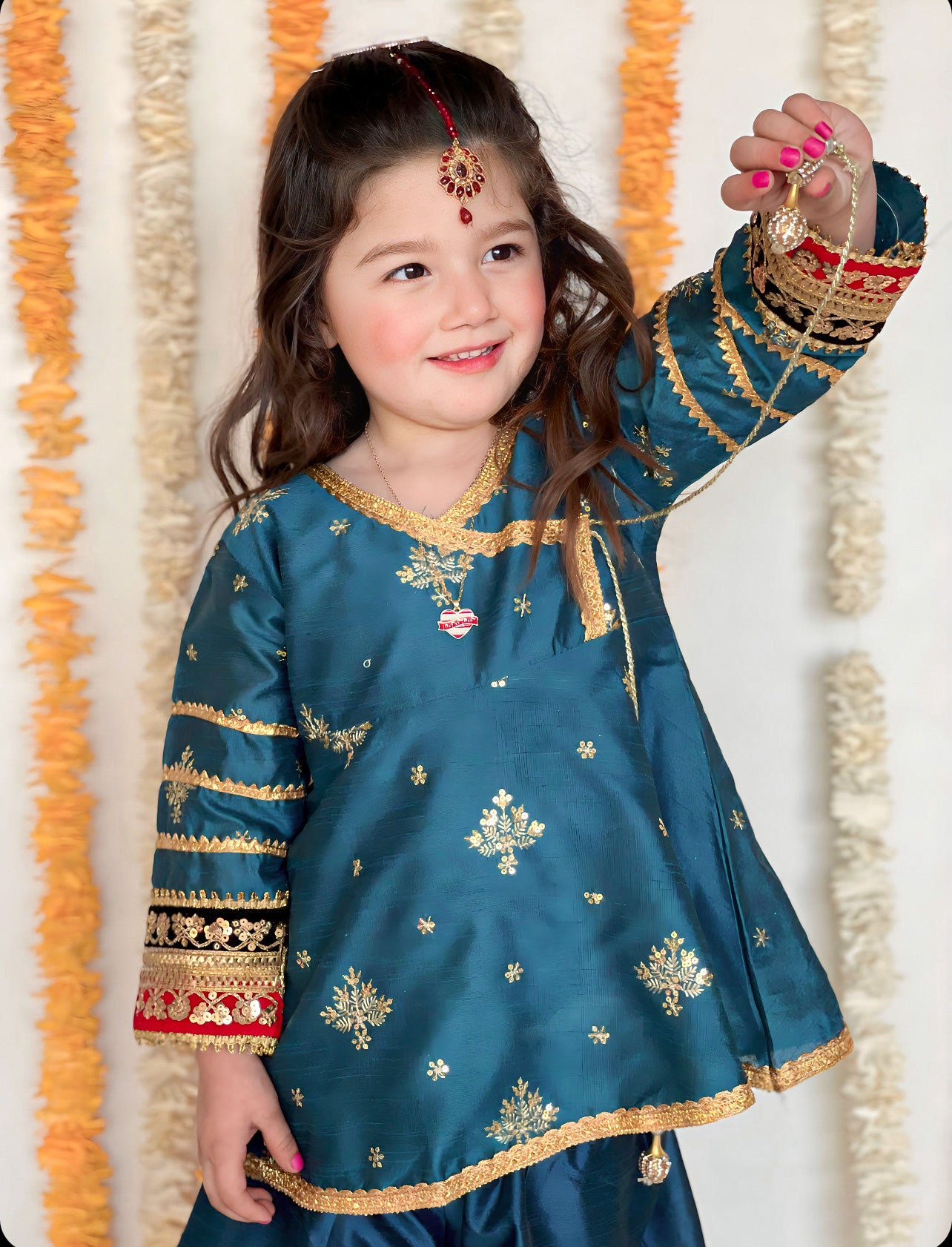 raw silk Angrakha in Blue