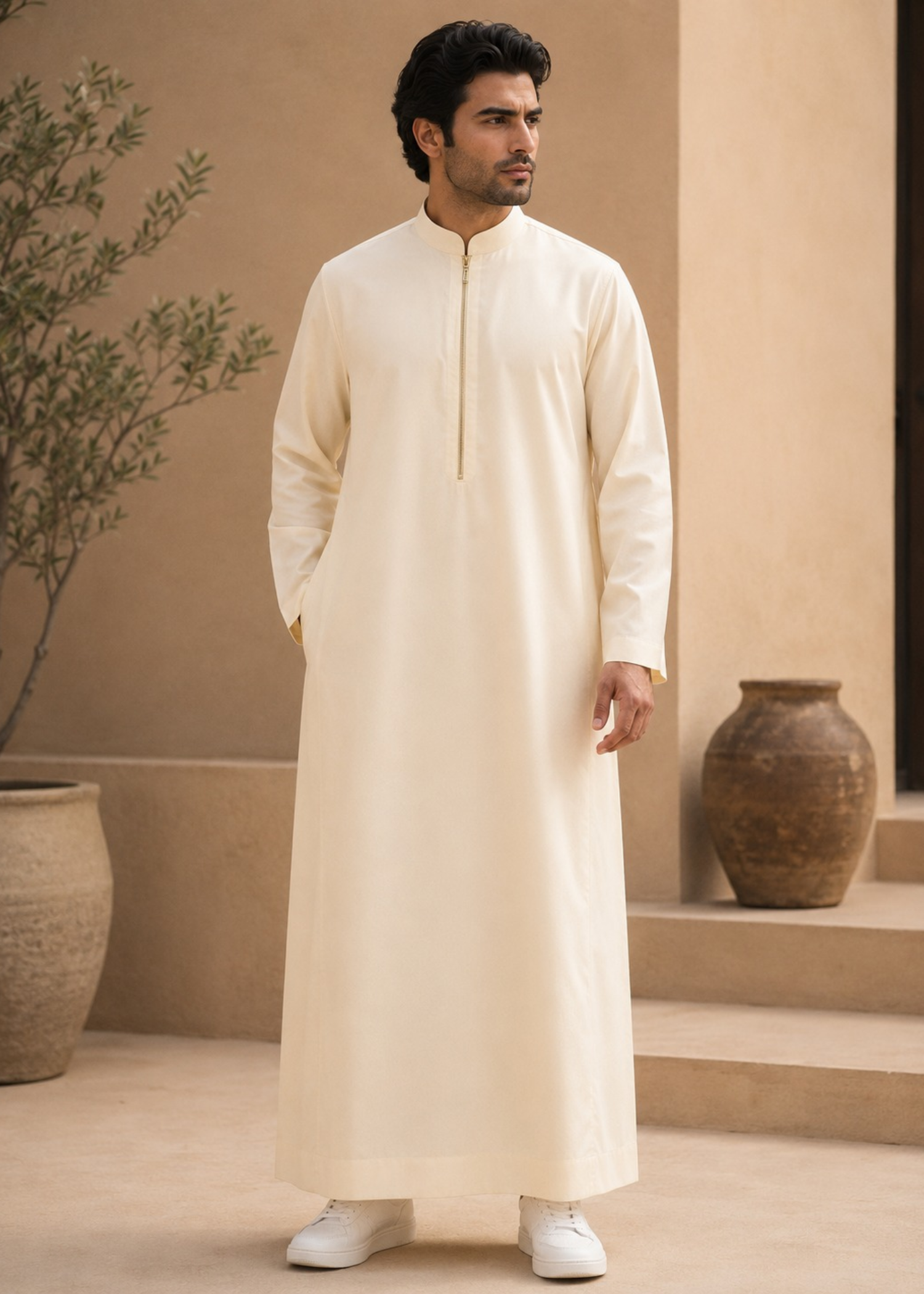 wash & wear Kurta in Mari gold