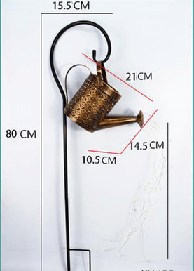 Outdoor Solar Watering Can Ornament Lamp Garden Art Light Decoration Hollow-out Iron Shower LED Lights