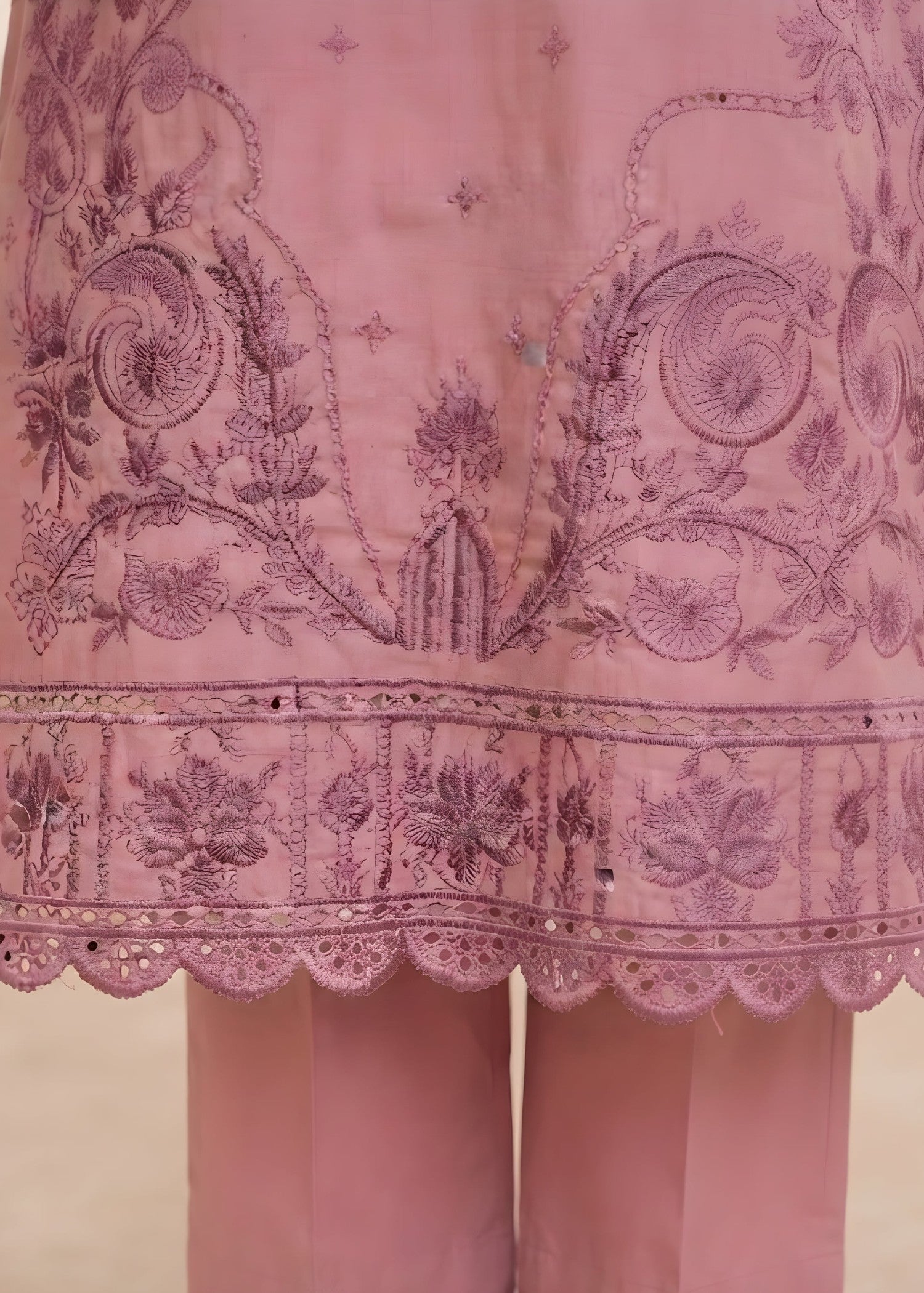 lawn Unstitched in Rose pink