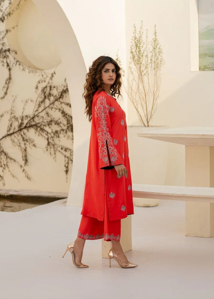 cotail Kurta Set in Orange