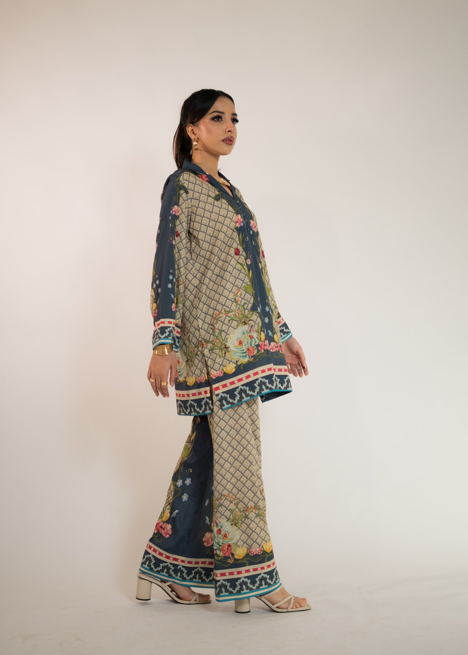 silk crepe Co ord Sets in Navy blue