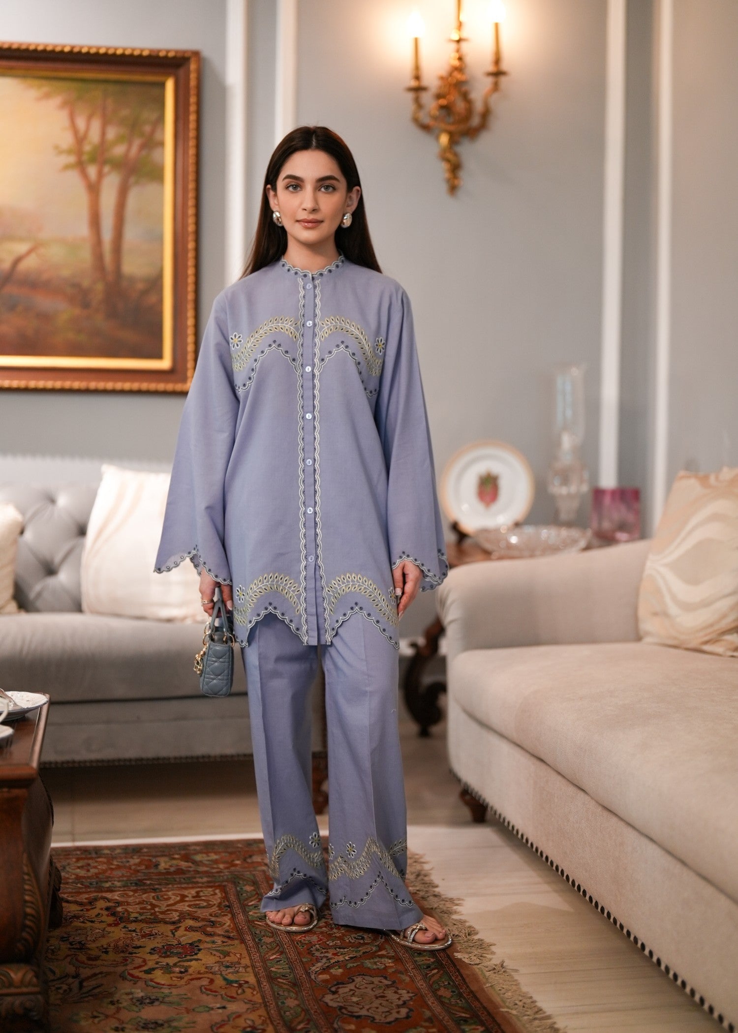 cambric Co Ord Sets in Grey