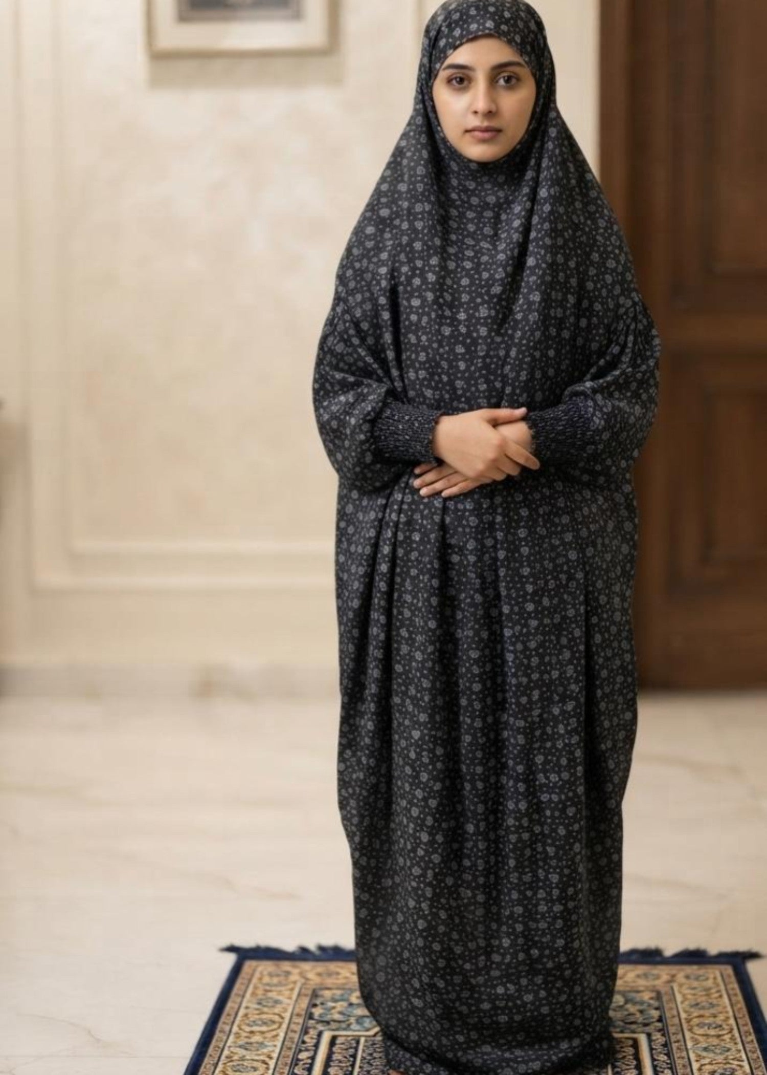 cotton Chaddar in Black olive