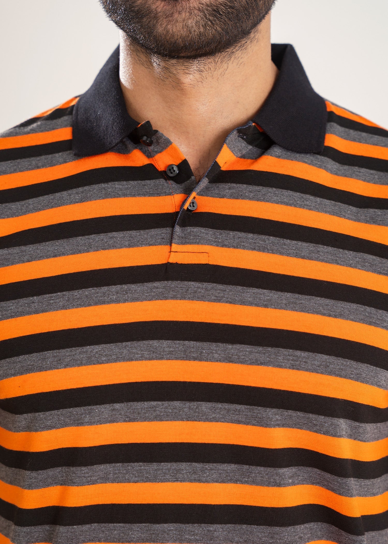 cotton Polo Shirt in Orange