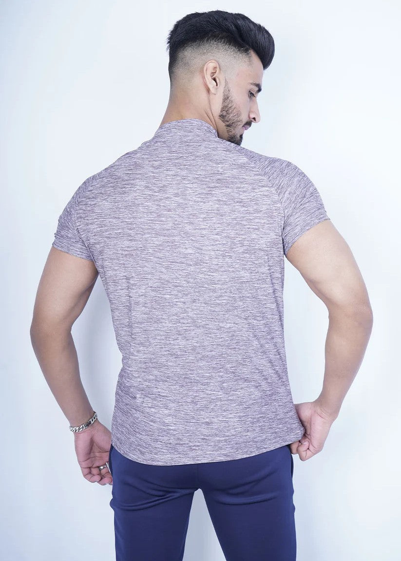 polyester T Shirt in Ash grey
