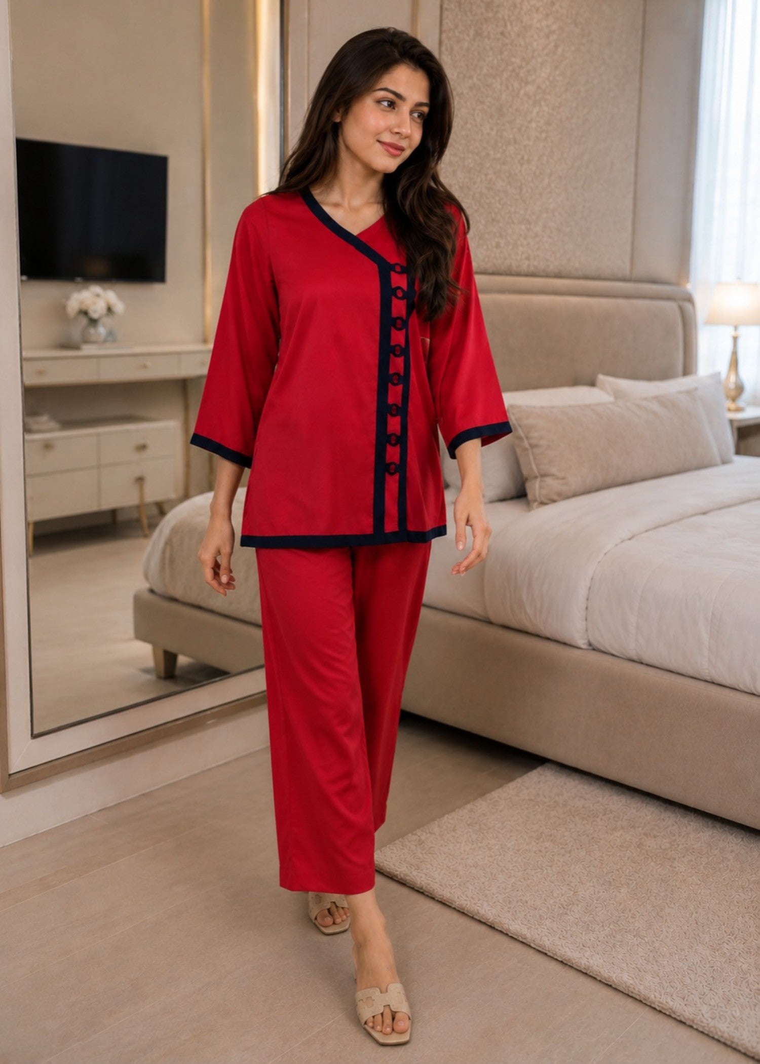 chiffon Co Ord Sets in Red