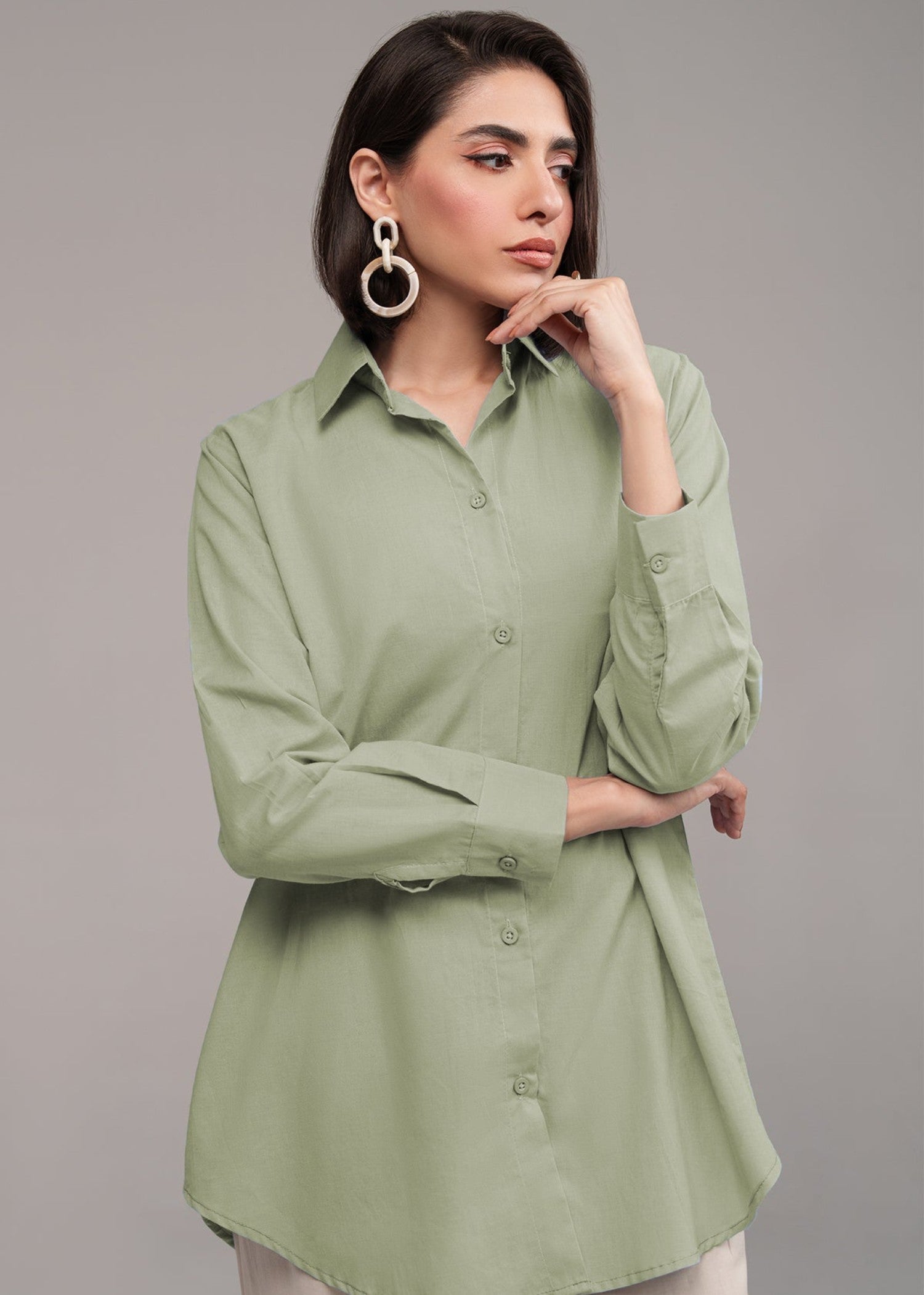 cambric Top in Mint green