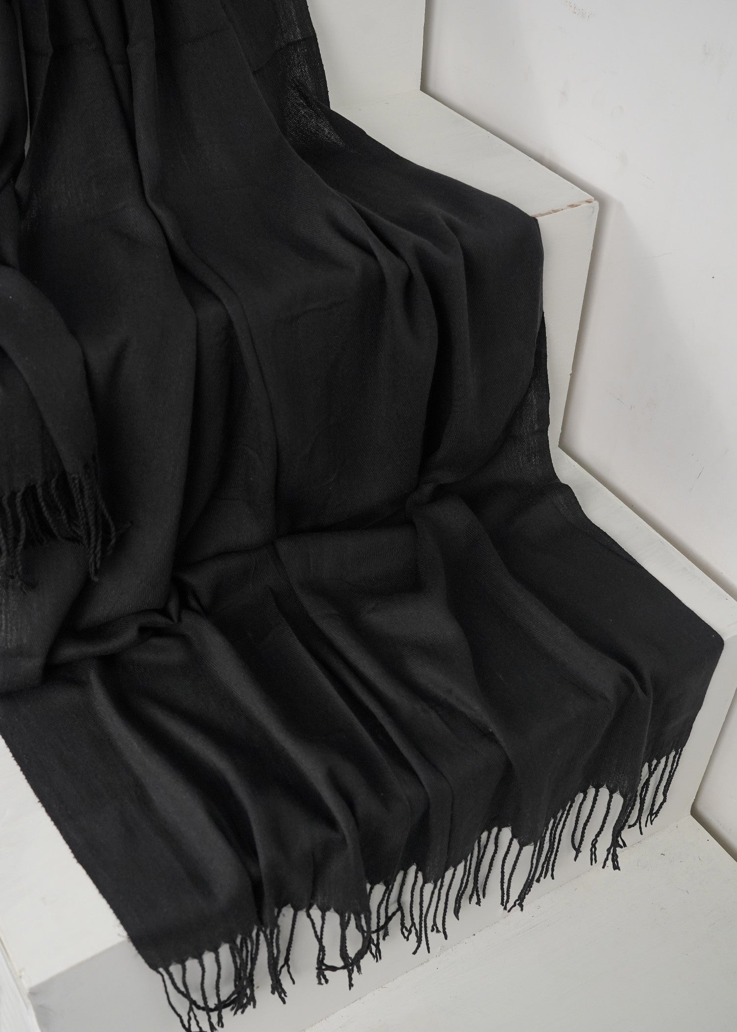 cashmere wool Hijab in Black