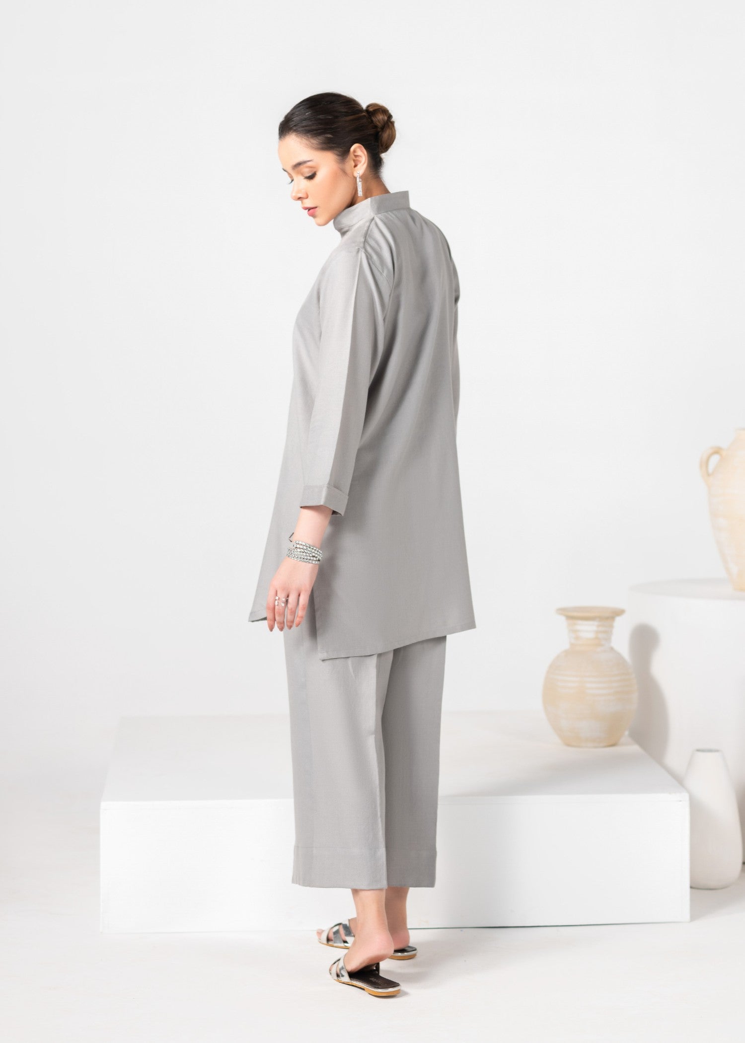 karandi Co ord Sets in Grey