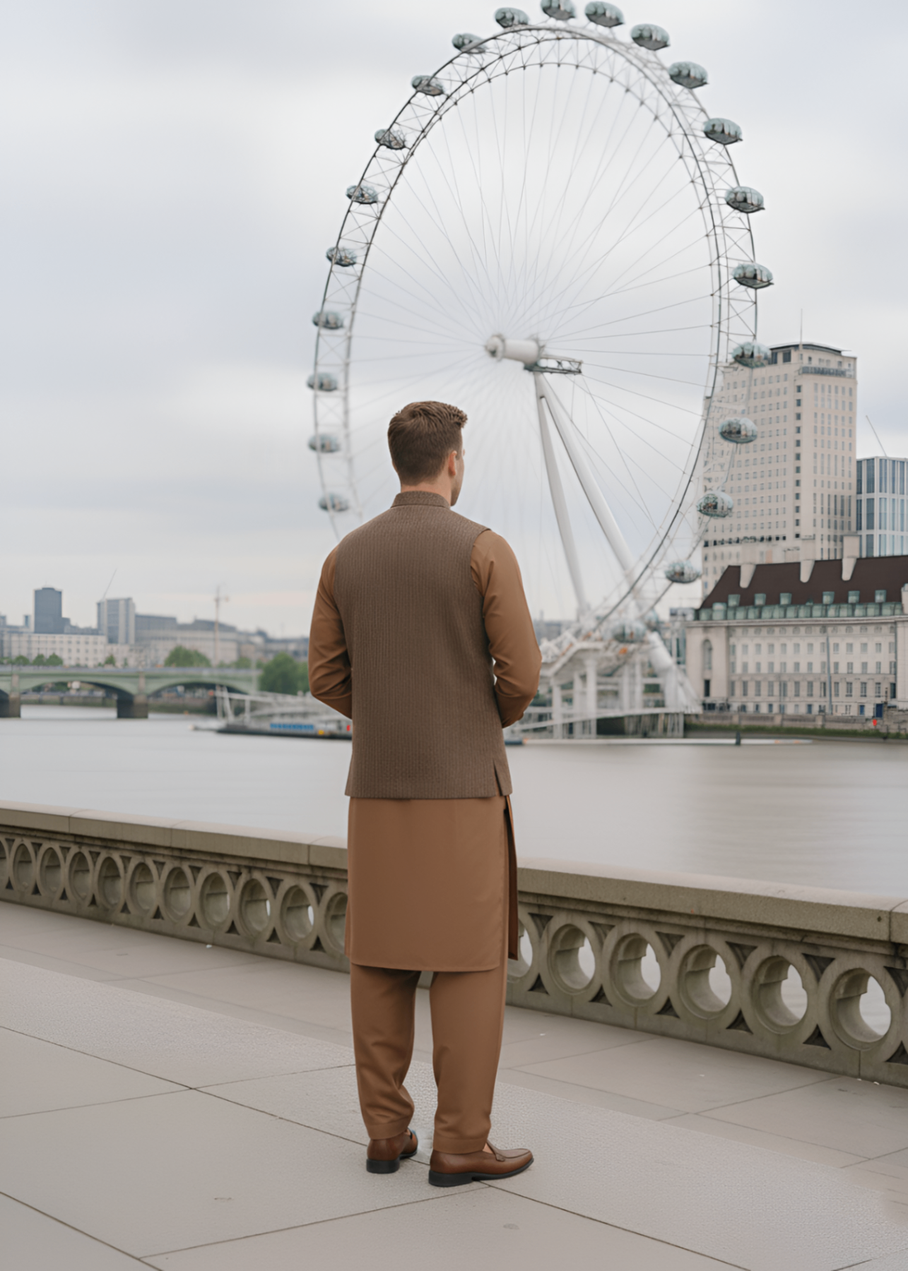 suiting Waistcoat in Brown by The Great Masters (TGM)