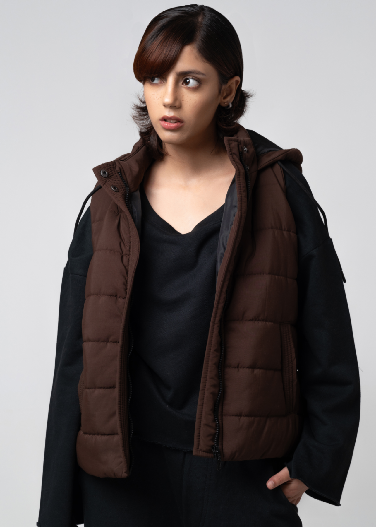 parachute Jacket in Chocolate brown