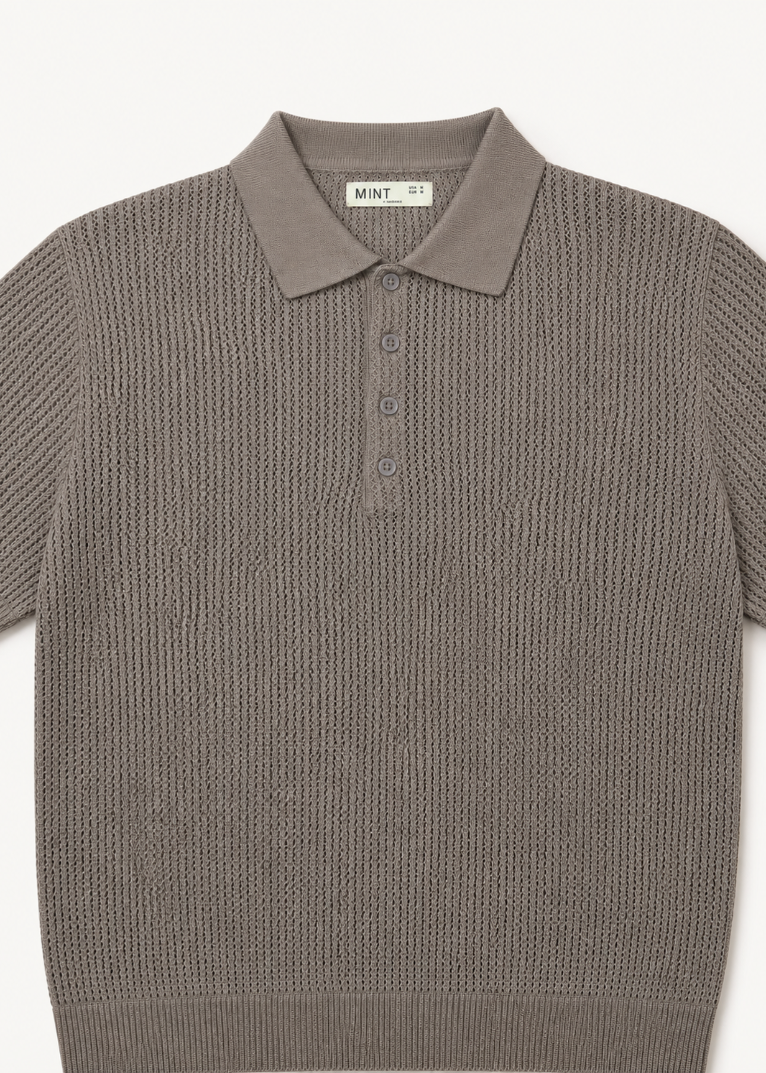 cotton Polo Shirt in Dim grey